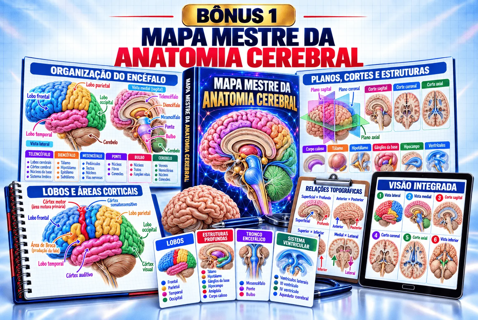 Mapa Mestre da Anatomia Cerebral