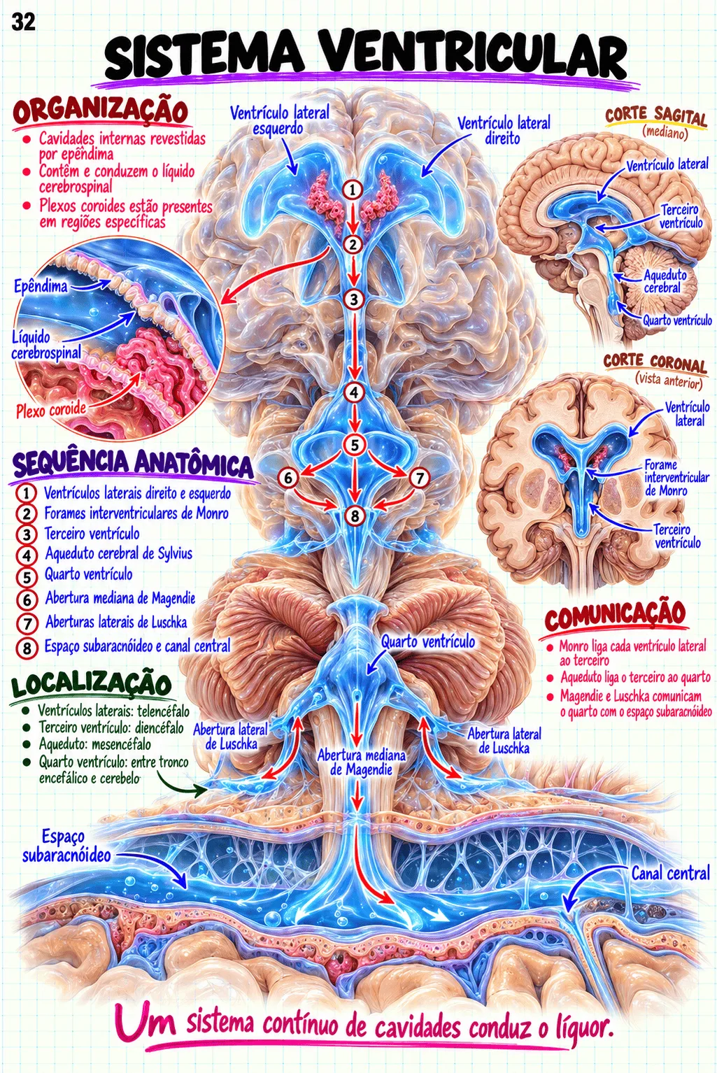 Mapa mental de Anatomia Cerebral